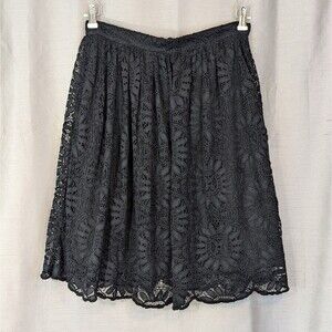 Xhilaration Women's Size M Black Lace Lined Skirt Whimsy Goth Dark Fairy Witch